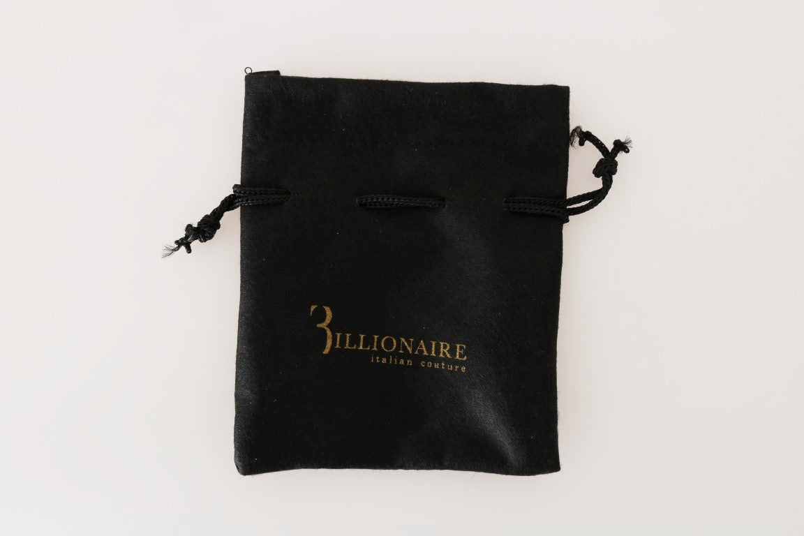 محفظة رجالية فاخرة من الجلد الأسود من Billionaire Italian Couture