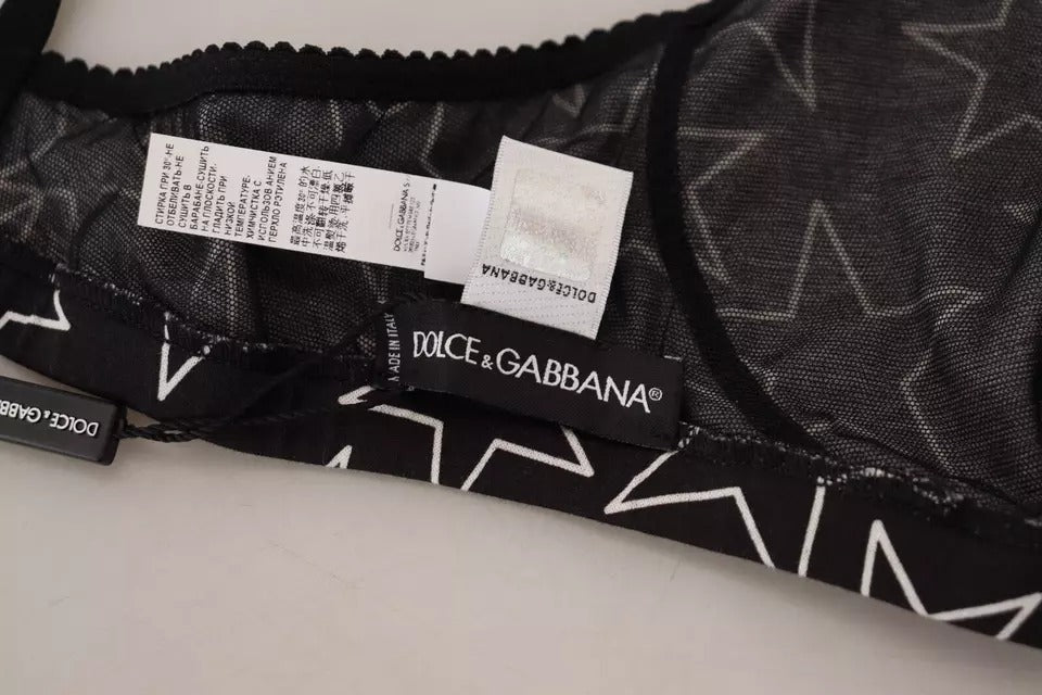 ملابس داخلية من القطن بدون سلك من Dolce & Gabbana Black Millennials Star