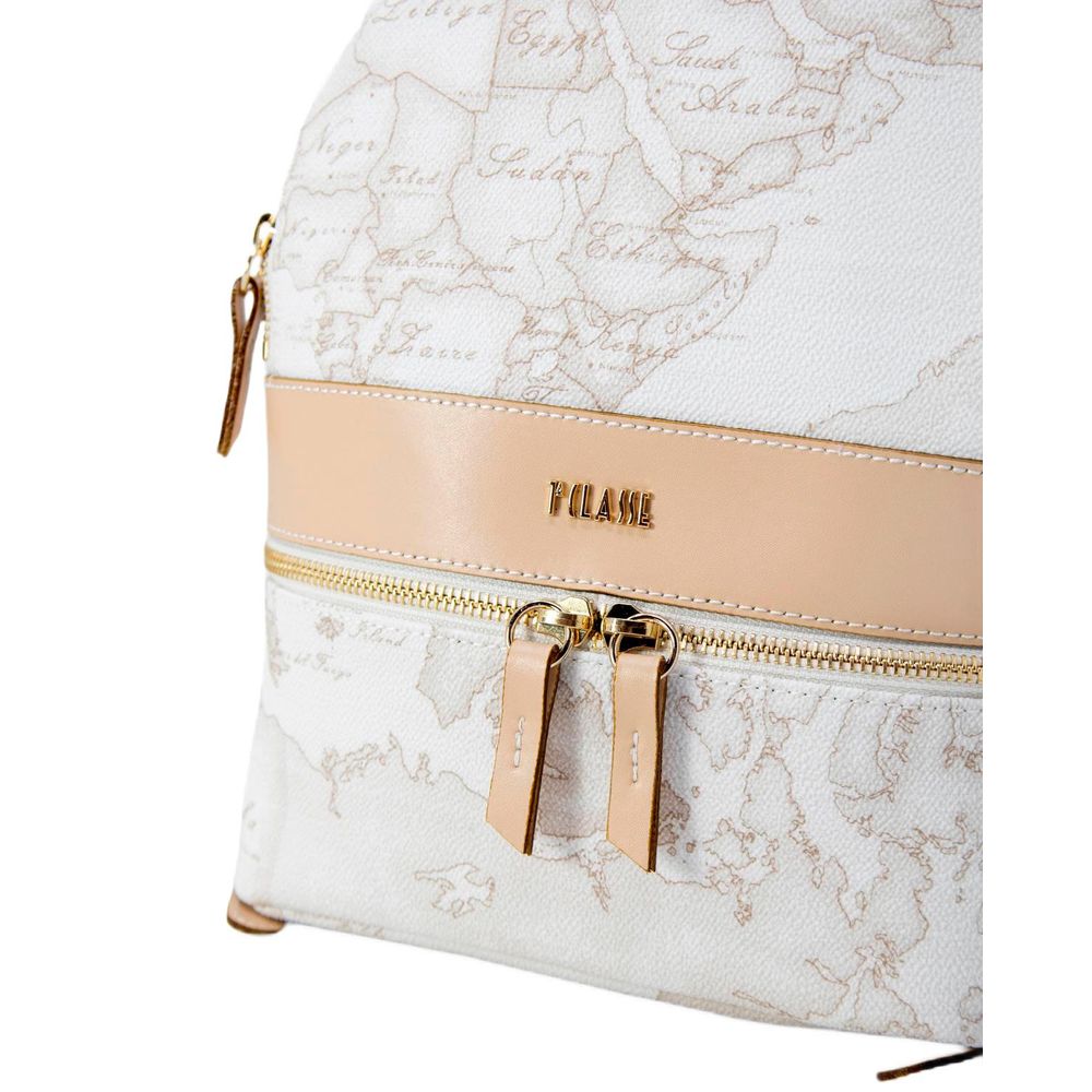 Alviero Martini Prima Classe White Artificial Leather Backpack