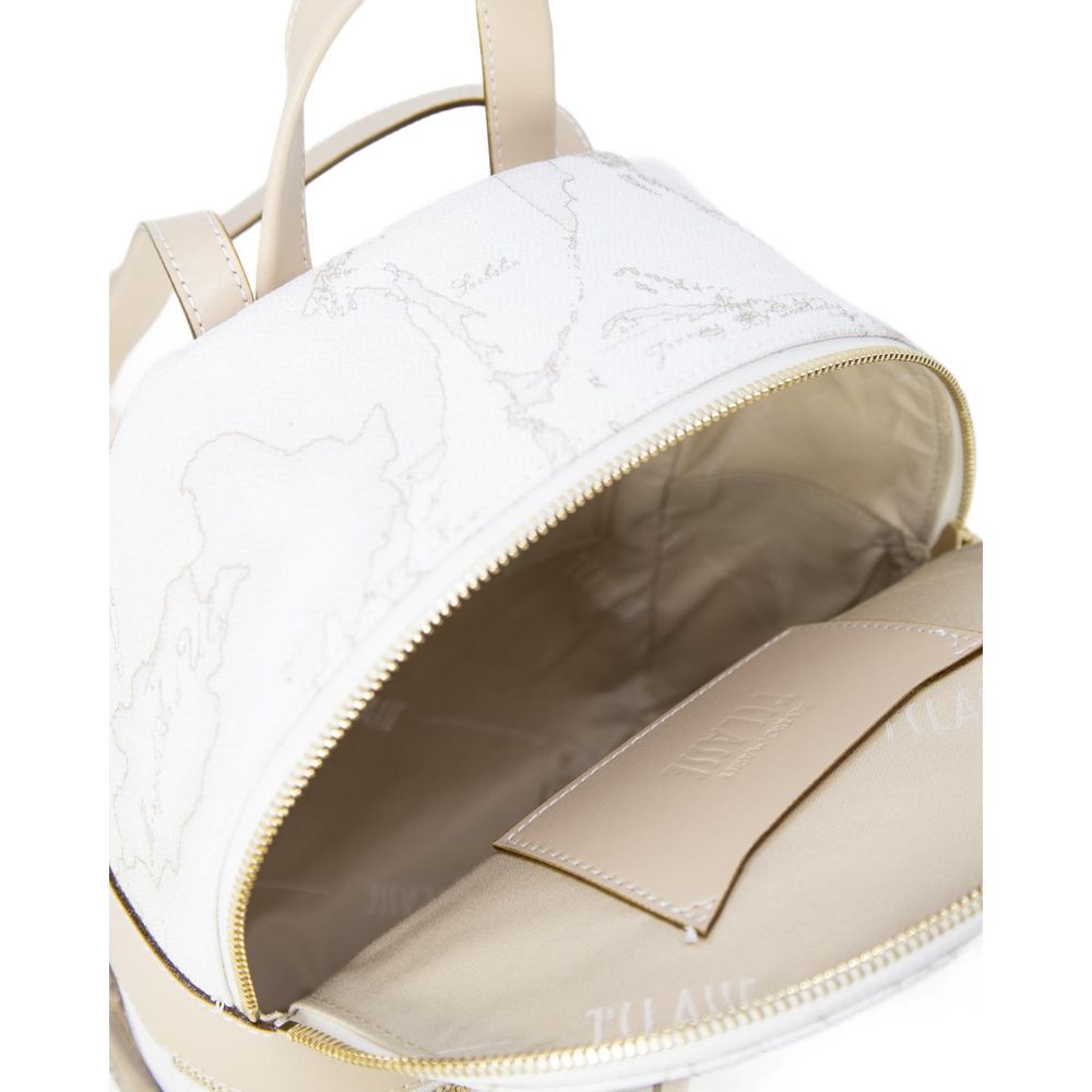 Alviero Martini Prima Classe White Artificial Leather Backpack