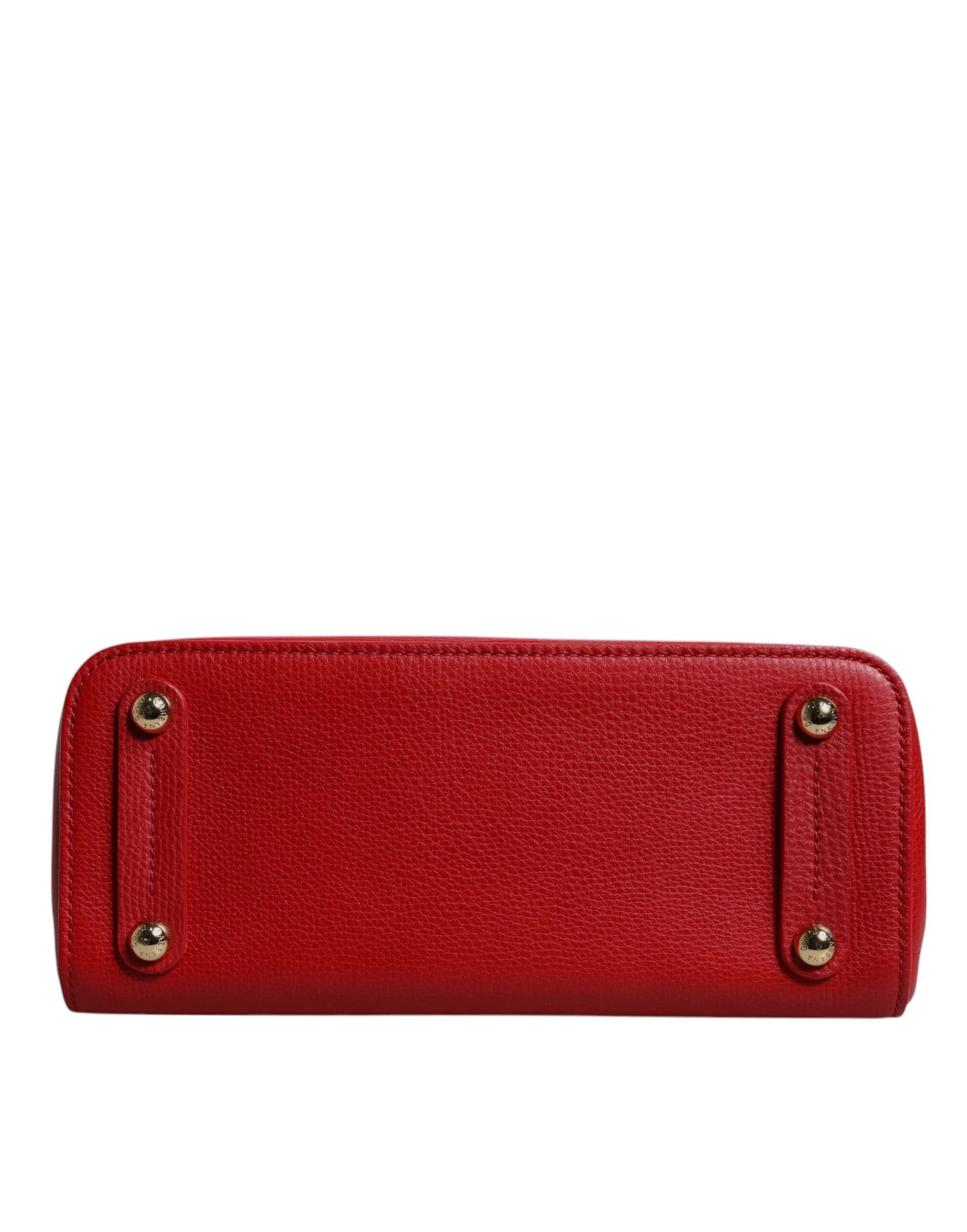 Dolce & Gabbana Red Calfskin Leather Shoulder Top Handle Bag
