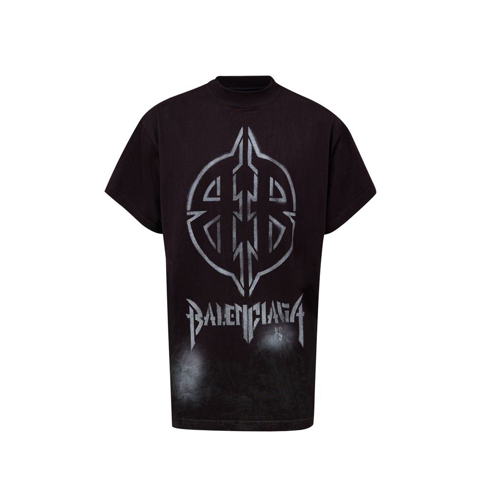 Balenciaga Black Cotton T-Shirt