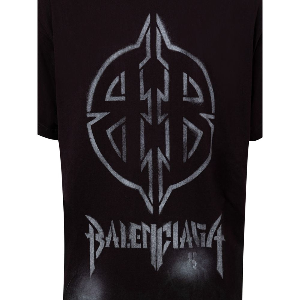 Balenciaga Black Cotton T-Shirt