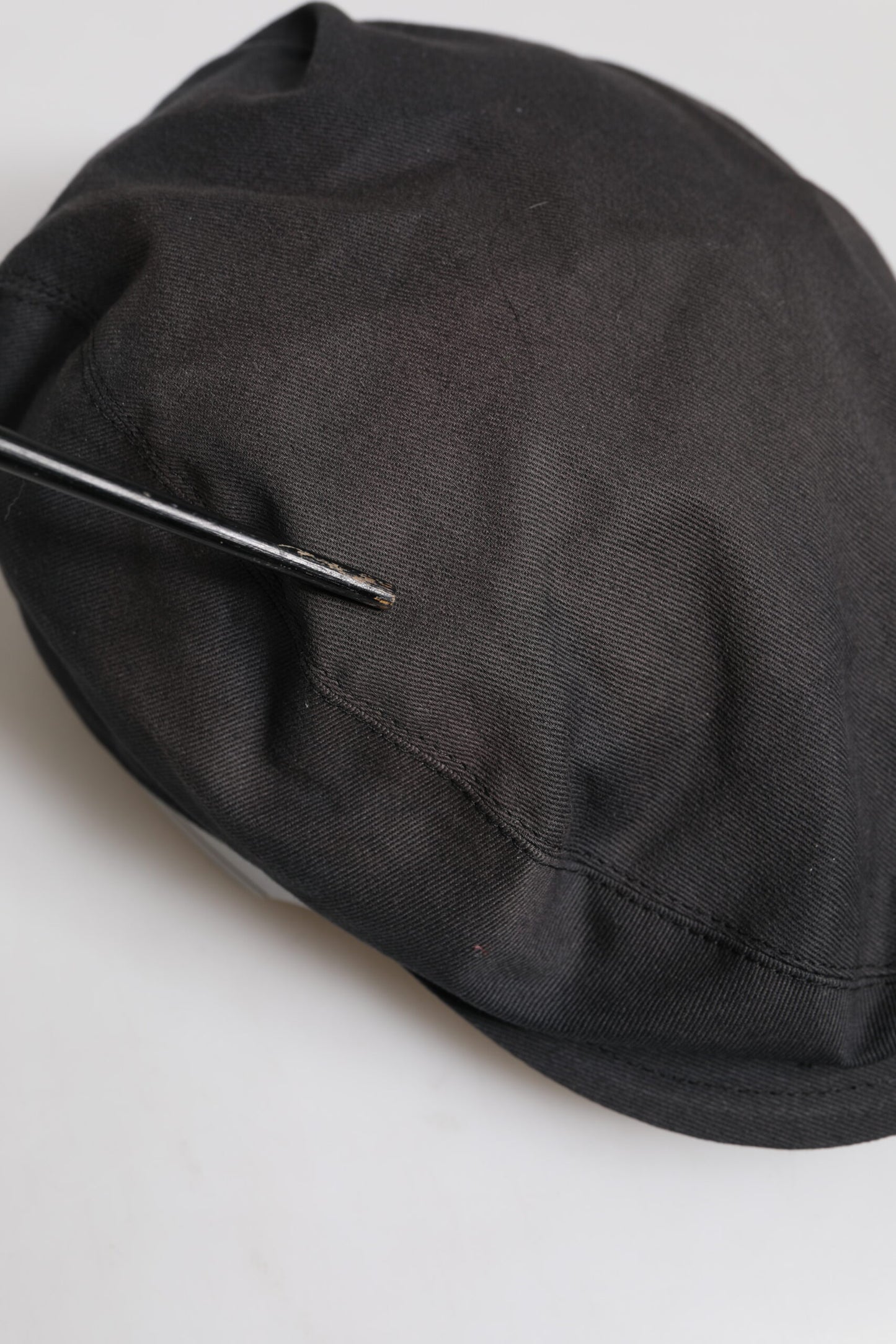 Dolce & Gabbana Black Cotton Newsboy Capello Cabbie Hat