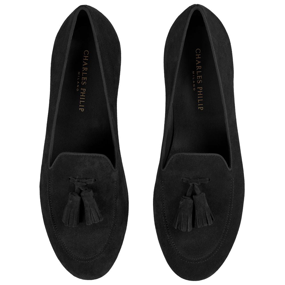 Charles Philip Black Calfskin Loafer