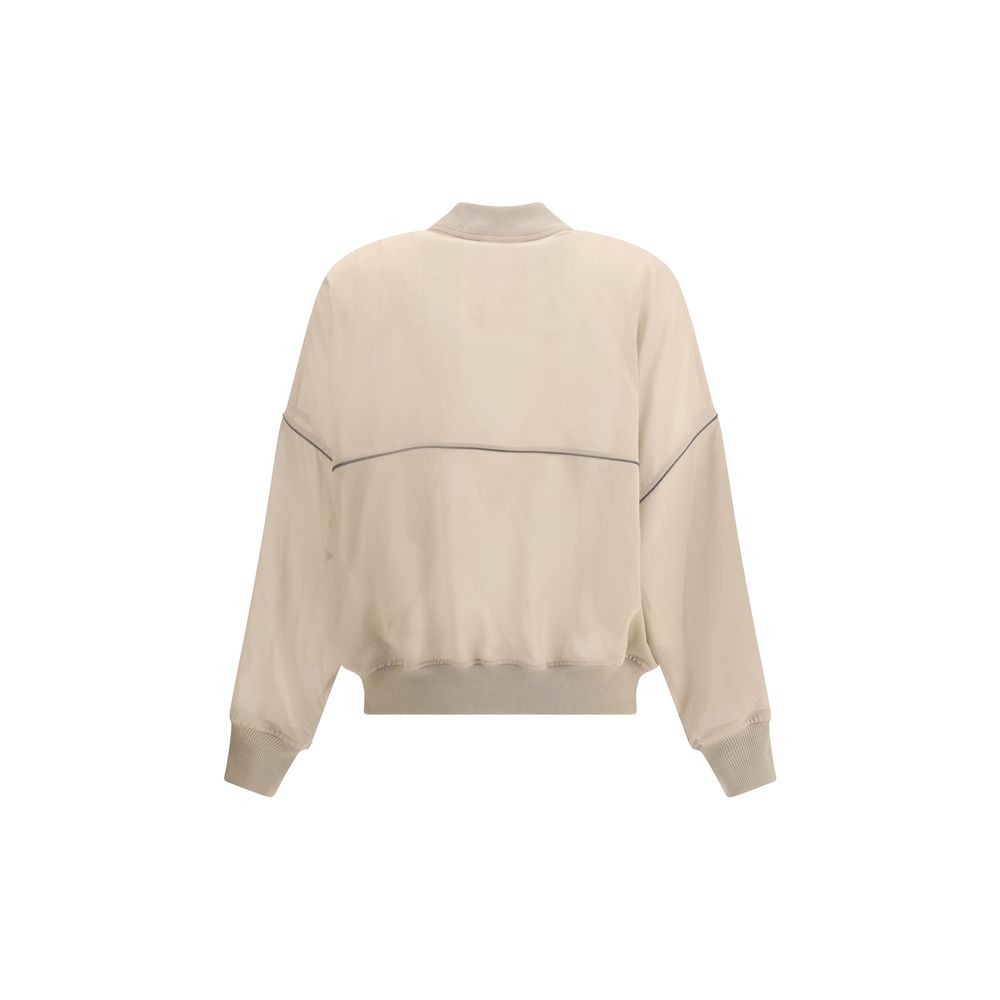 Brunello Cucinelli Semi-sheer Bomber Jacket