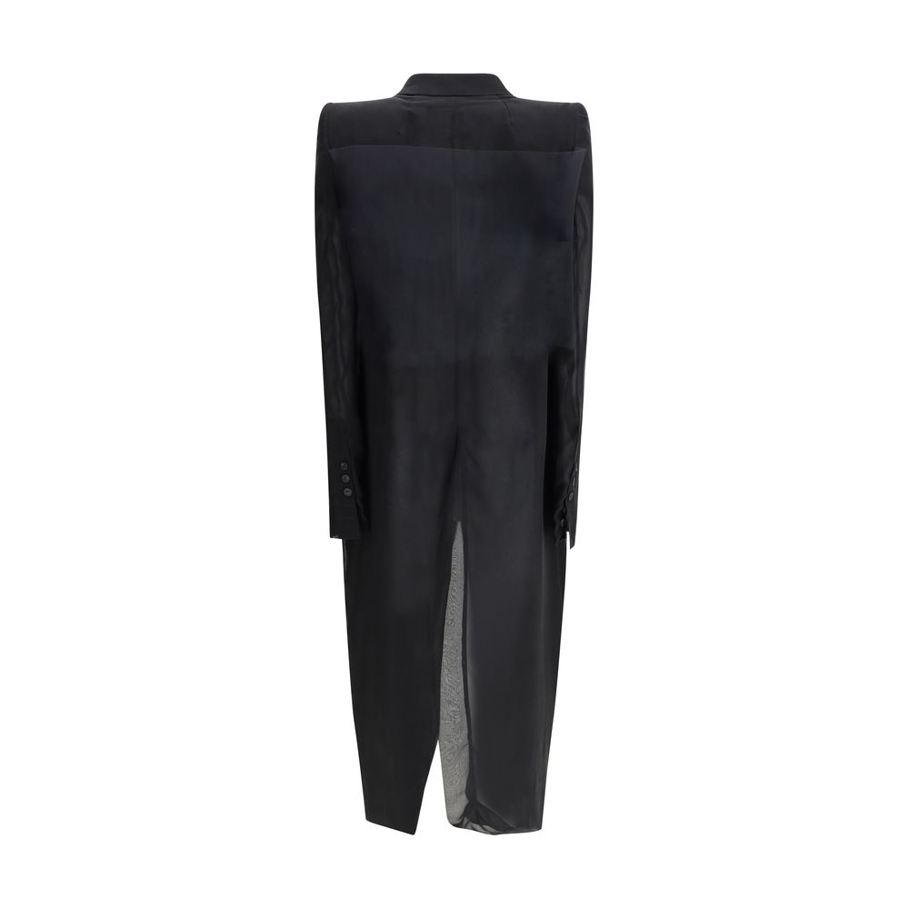 Rick Owens Chiffon and tulle long Coat