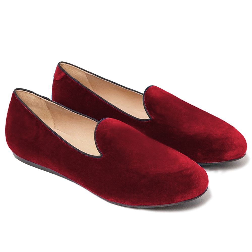 Charles Philip Red Velvet Loafer