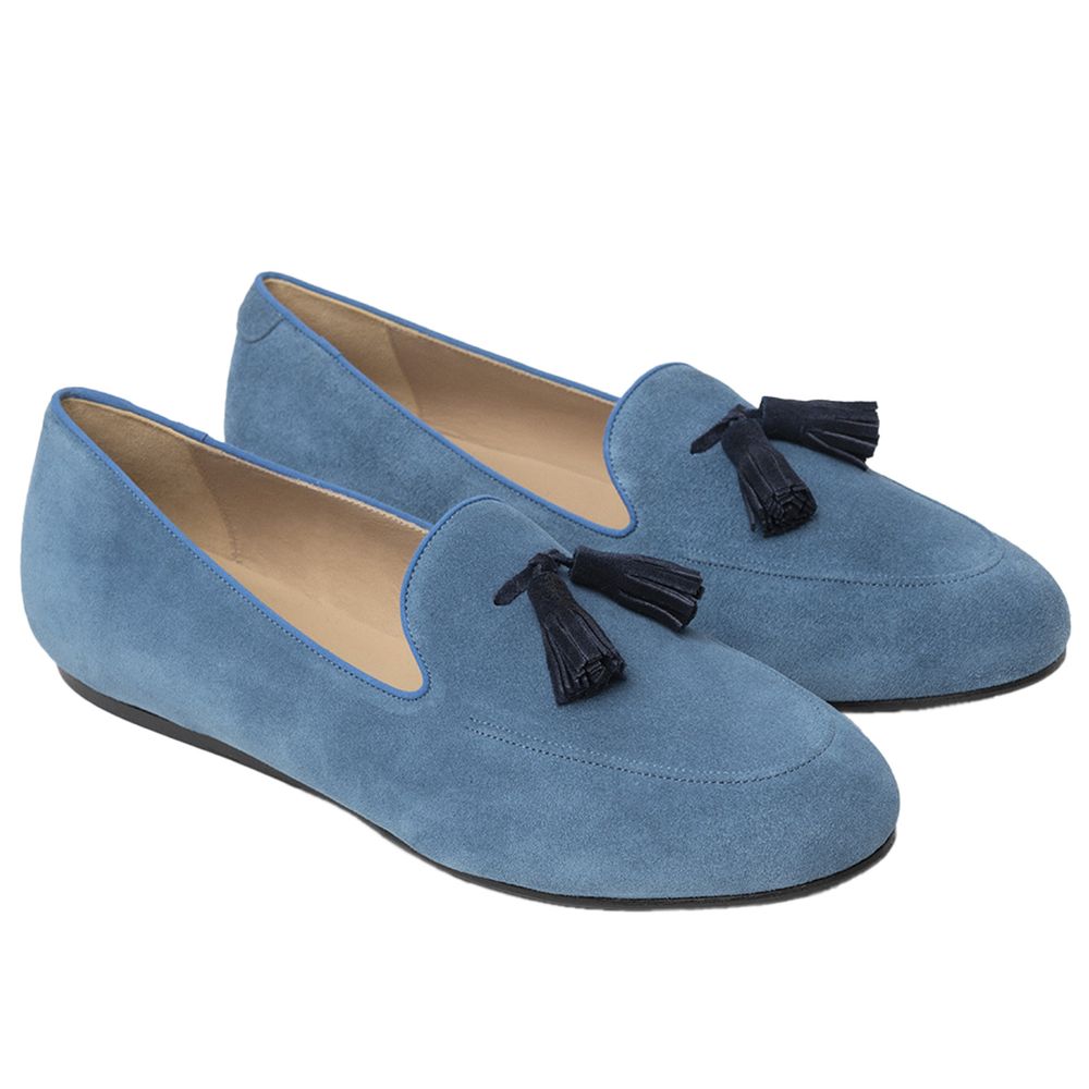 Charles Philip Blue Calfskin Loafer