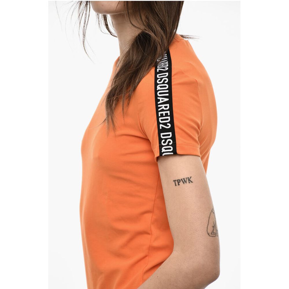Dsquared² UNDERWEAR Solid Color T-shirt With Logoed Bands