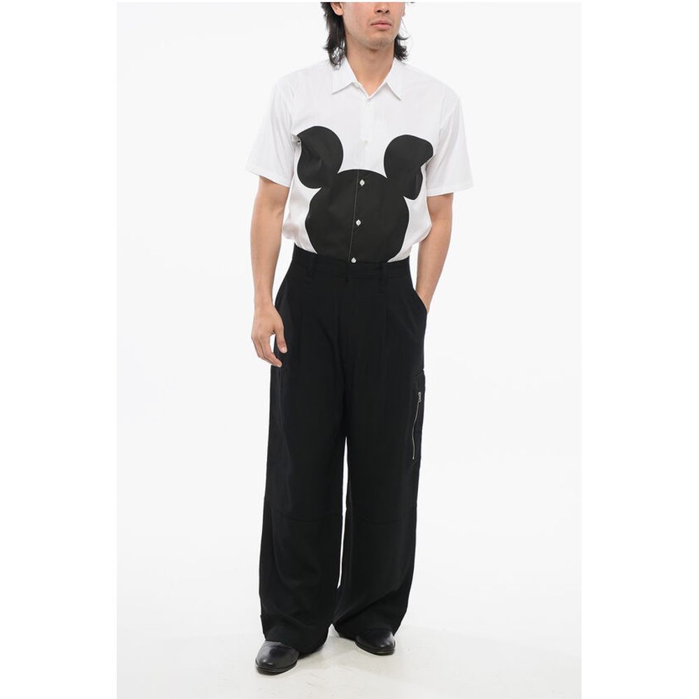 Ami Alexandre Mattiussi Viscose Blend Cargo Pants with Adjustable Ankle