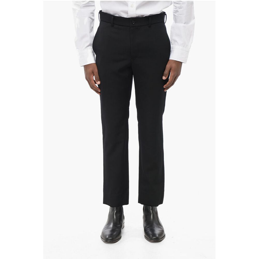 Comme Des Garçons Slim Fit Wool Pants with Belt Loops
