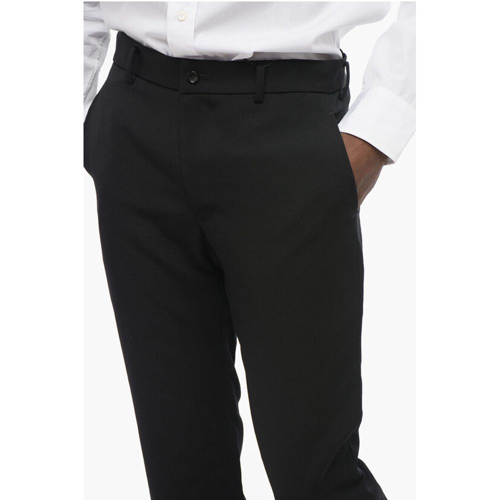 Comme Des Garçons Slim Fit Wool Pants with Belt Loops