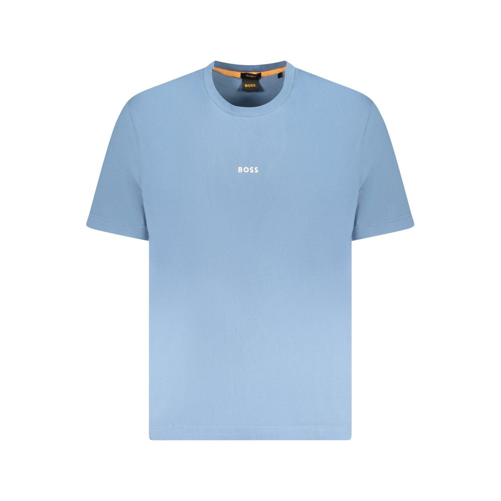 Hugo Boss Blue Cotton Men T-Shirt