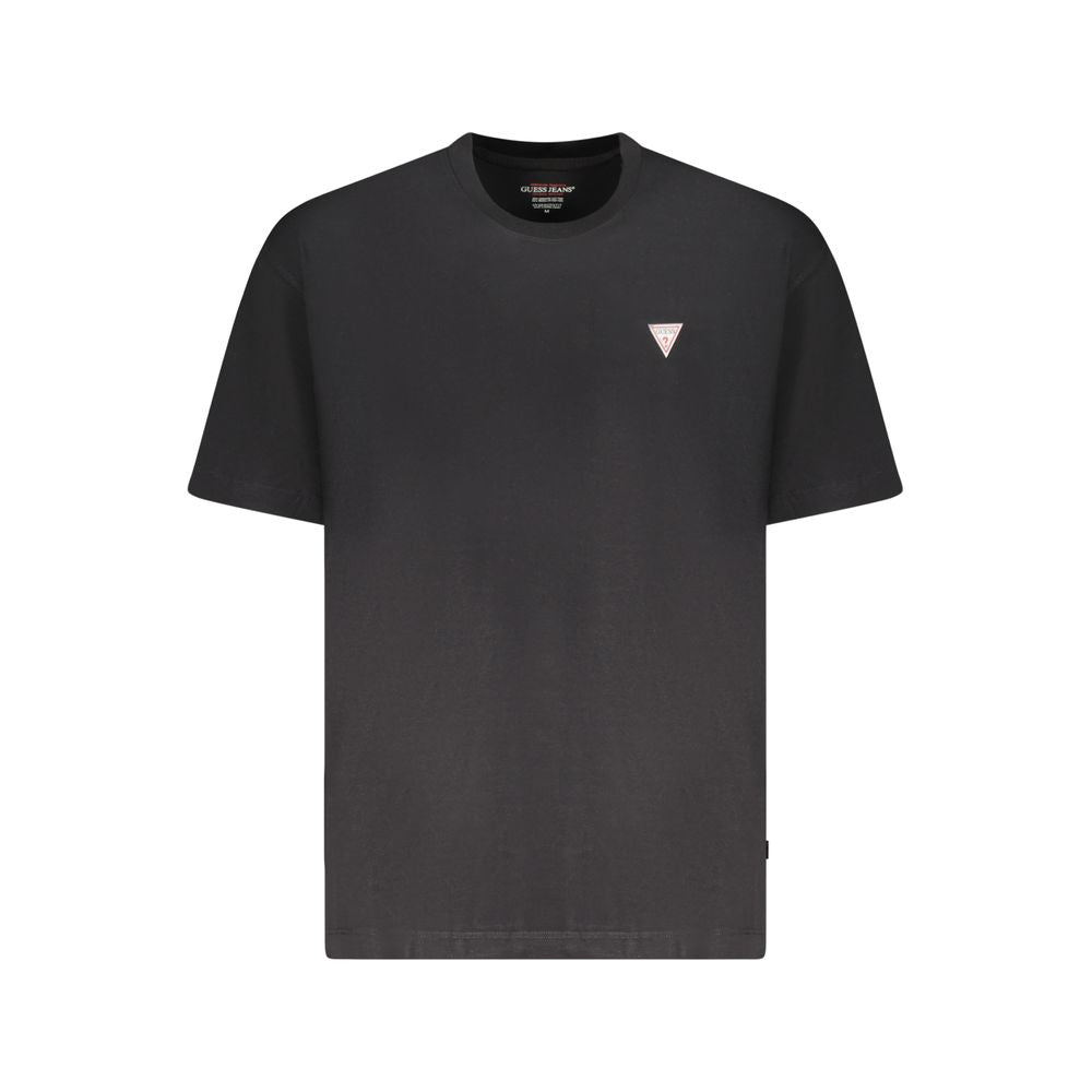 Guess Jeans Black Cotton Men T-Shirt