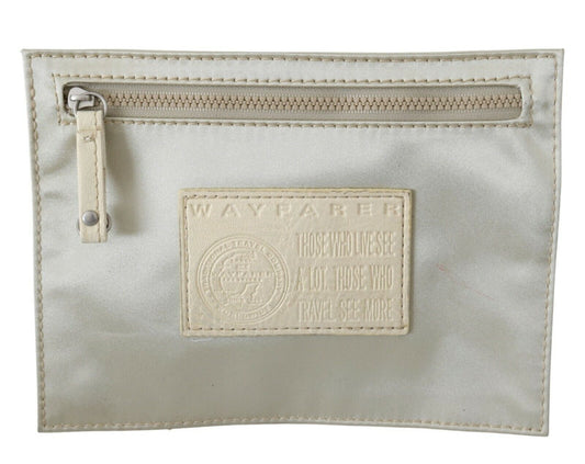 محفظة عملات معدنية أنيقة من القماش الأبيض من WAYFARER