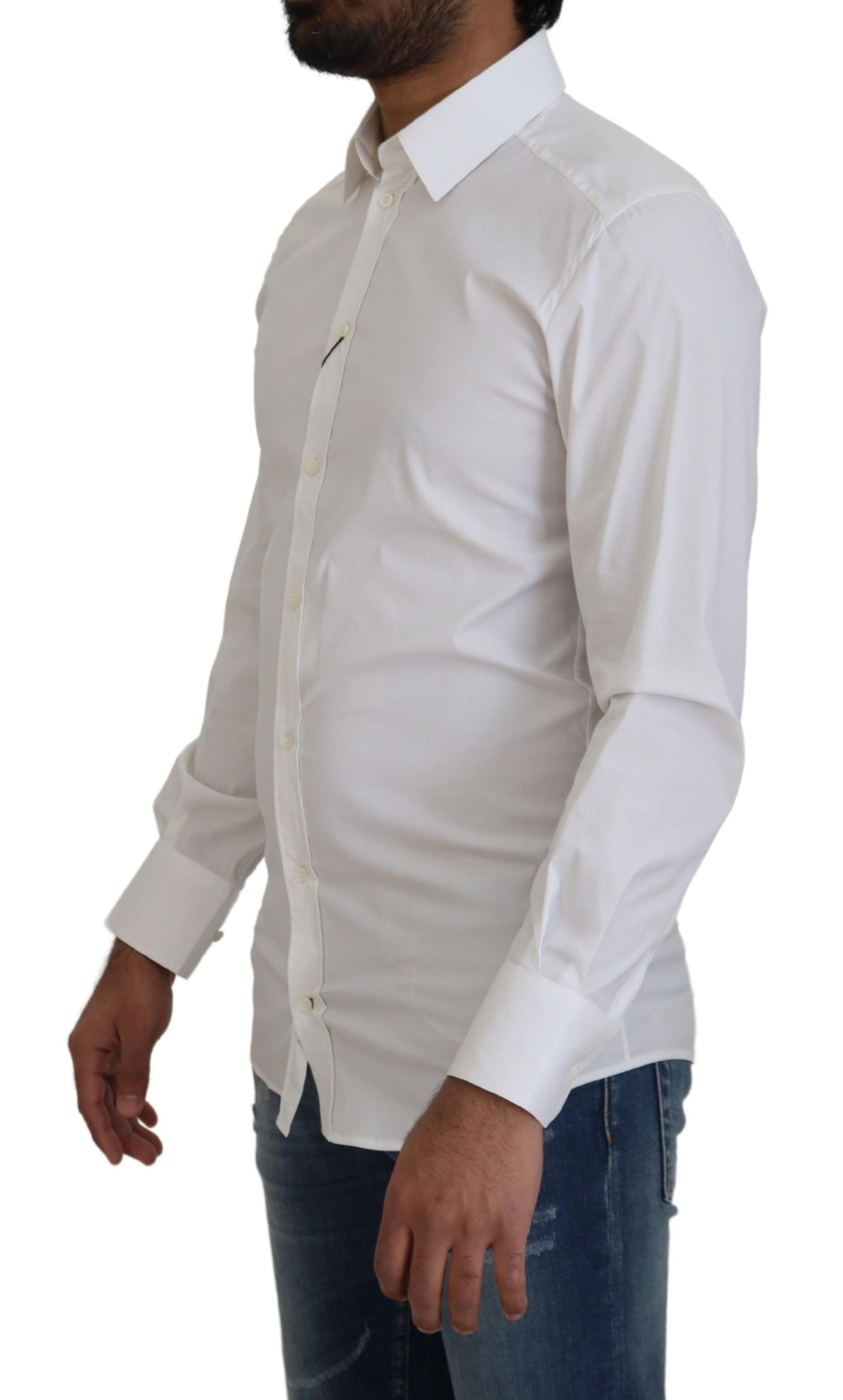 قميص دولتشي آند غابانا الأبيض المبهر بقصّة Slim Fit