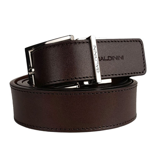 حزام Baldinini Trend Reversible Calfskin Leather باللون البني الغامق