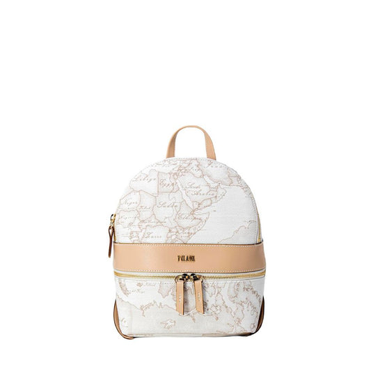 Alviero Martini Prima Classe White Artificial Leather Backpack
