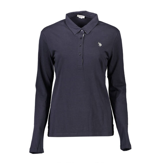 قميص بولو نسائي من القطن باللون الأزرق من US POLO ASSN