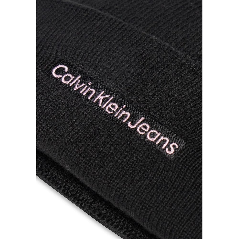 Calvin Klein Jeans Black Cotton Caps Baseball Hat