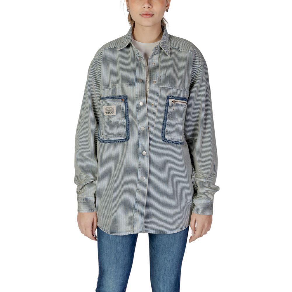 Replay Blue Cotton Sweater