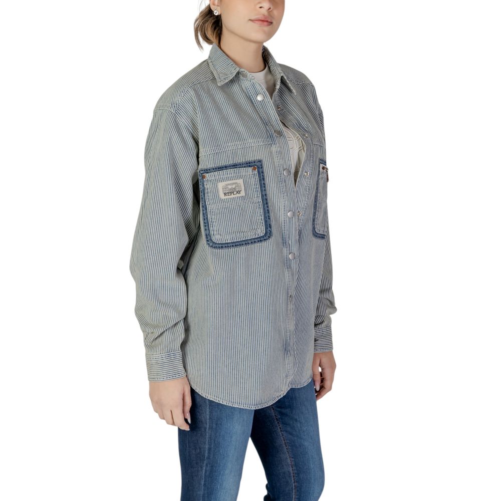 Replay Blue Cotton Sweater