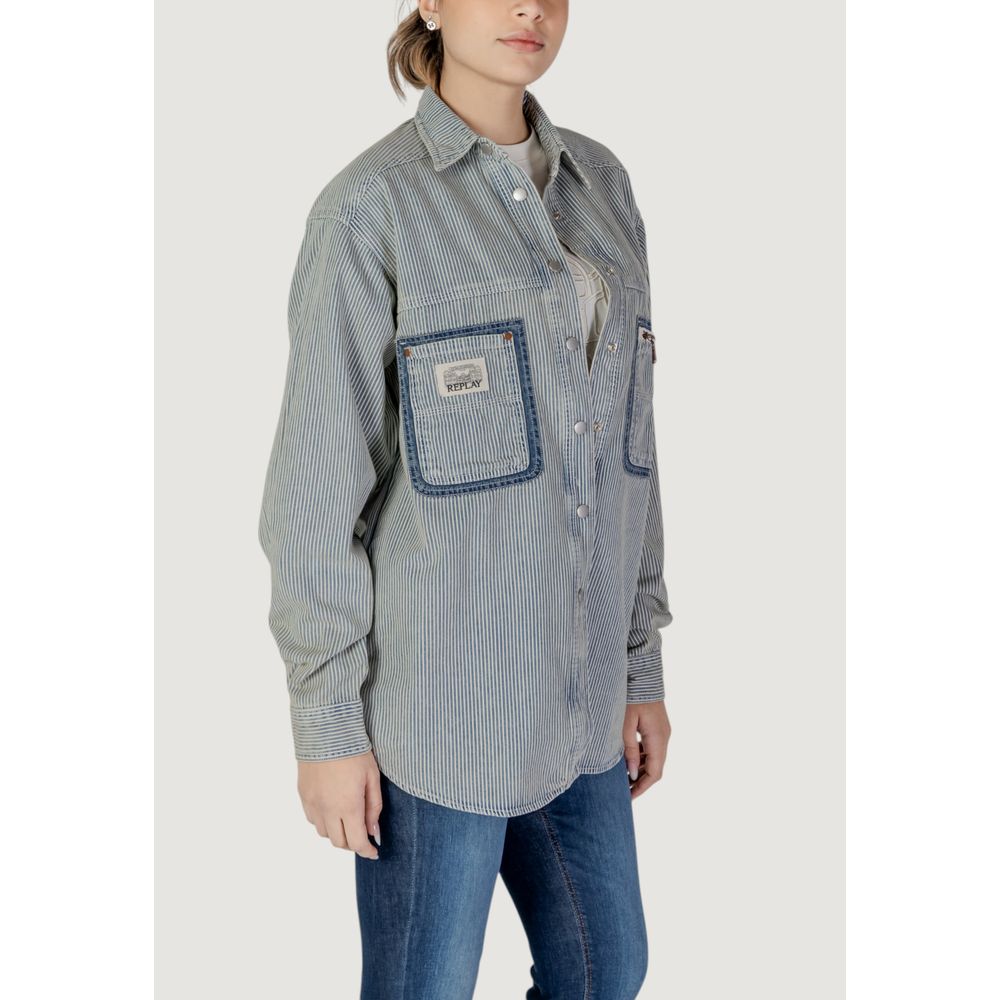 Replay Blue Cotton Sweater