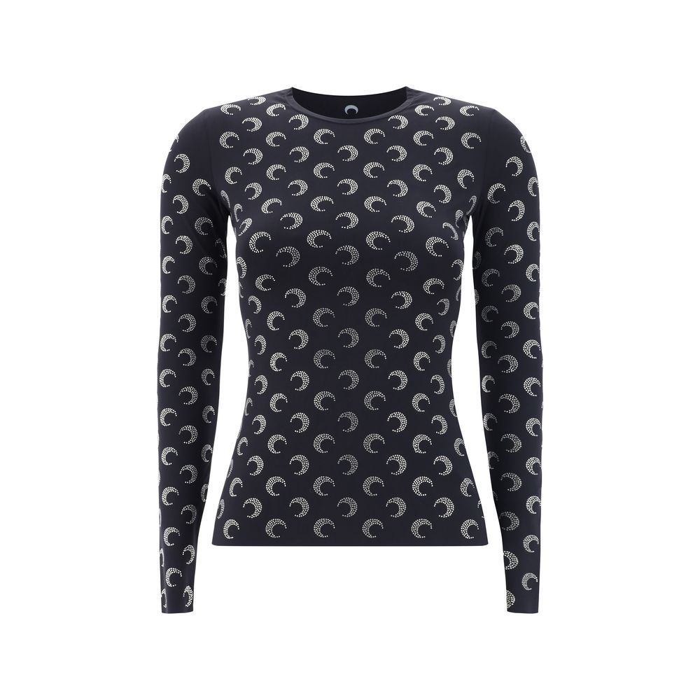 Marine Serre Rhinestoned Moon Top