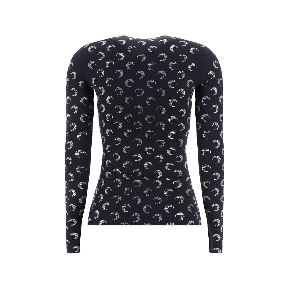 Marine Serre Rhinestoned Moon Top