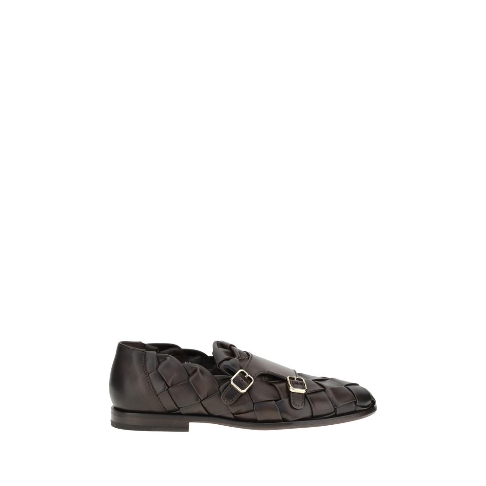 Santoni Woven weave Loafers