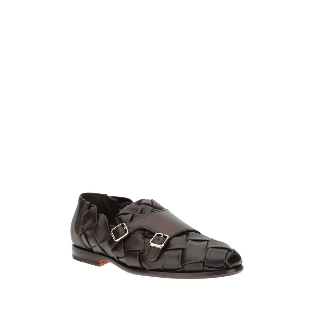 Santoni Woven weave Loafers
