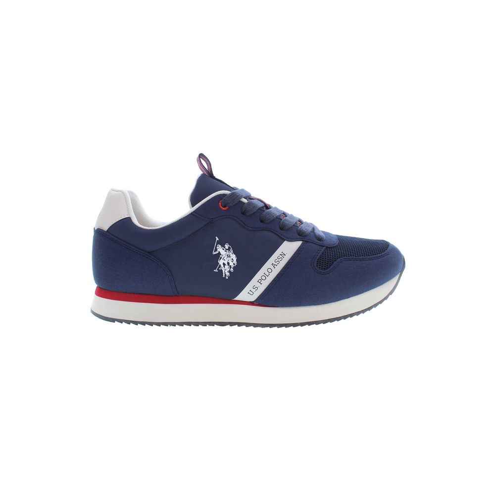 حذاء رياضي رجالي من البوليستر باللون الأزرق من US POLO ASSN
