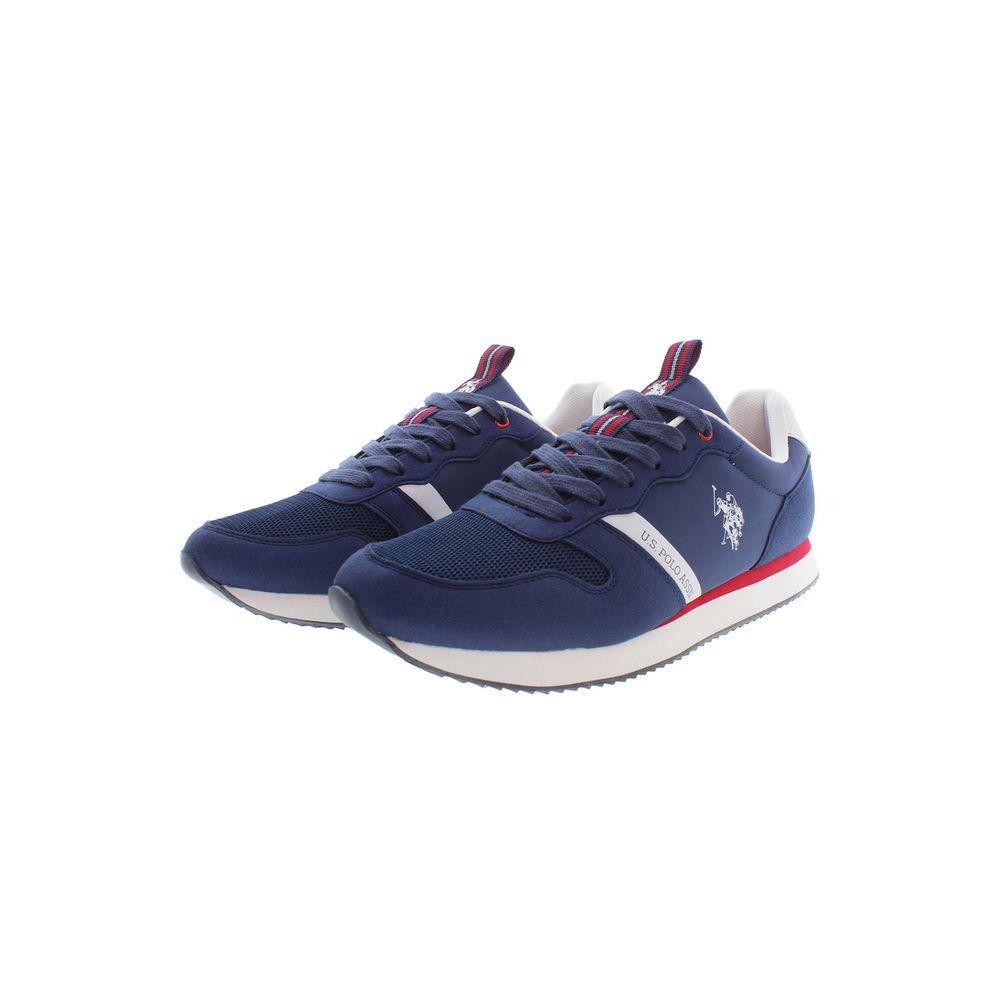 حذاء رياضي رجالي من البوليستر باللون الأزرق من US POLO ASSN