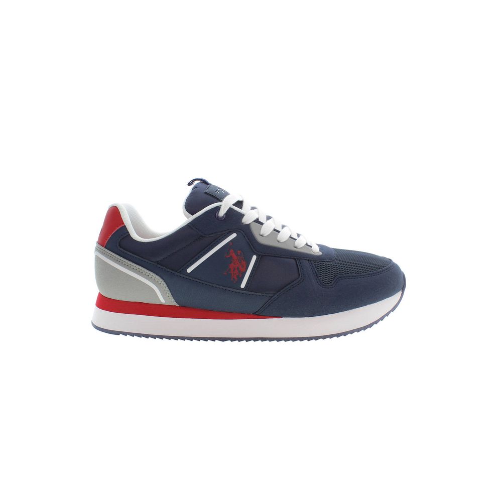 حذاء رياضي رجالي من البوليستر باللون الأزرق من US POLO ASSN