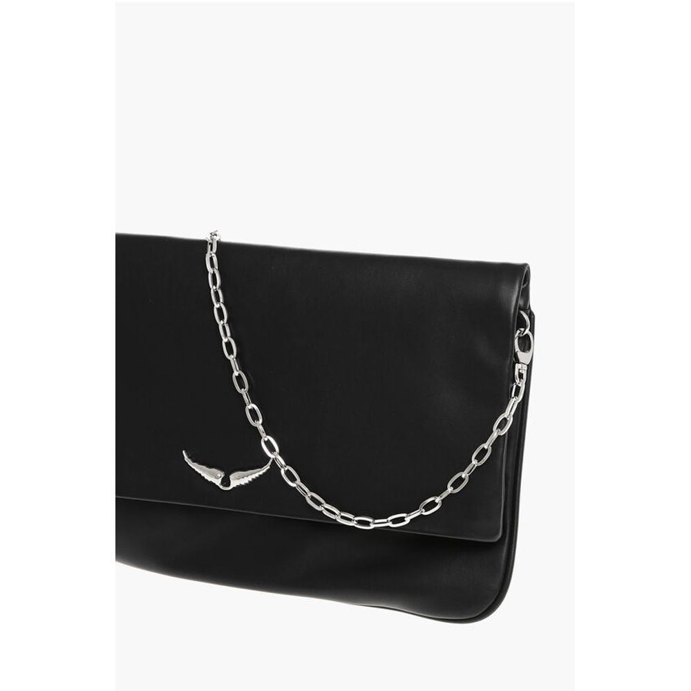 Zadig & Voltaire Leather ROCK ETERNAL Clutch with Outer Pocket