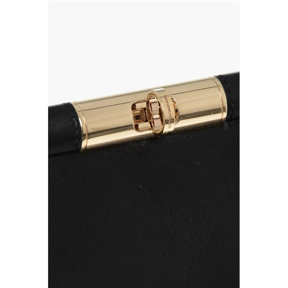 Dolce & Gabbana Leather Clutch with Removable Shoulder Chain