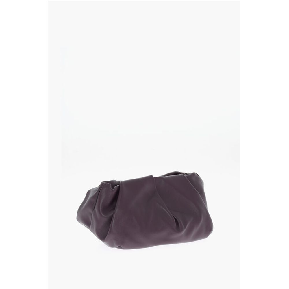 Burberry Leather ROSE Clutch with Pleated Detail