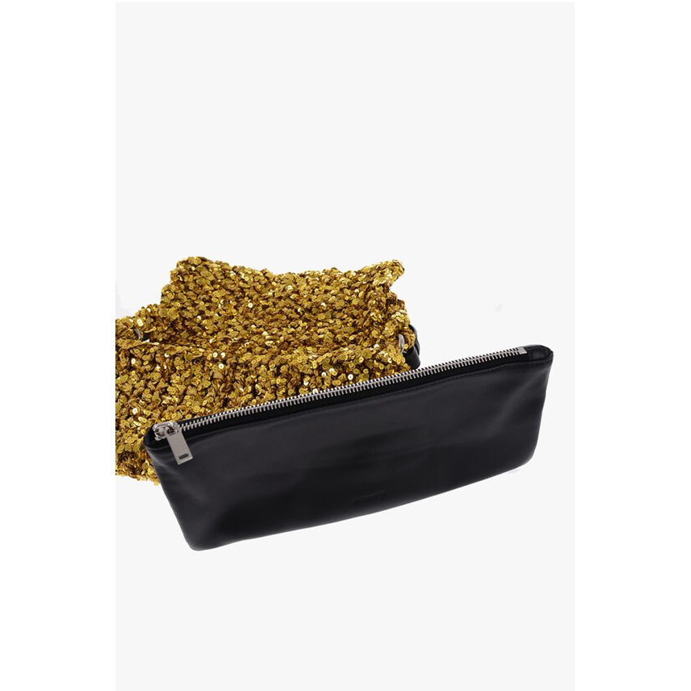 Jil Sander Knitted Shoulder Bag With Sequins
