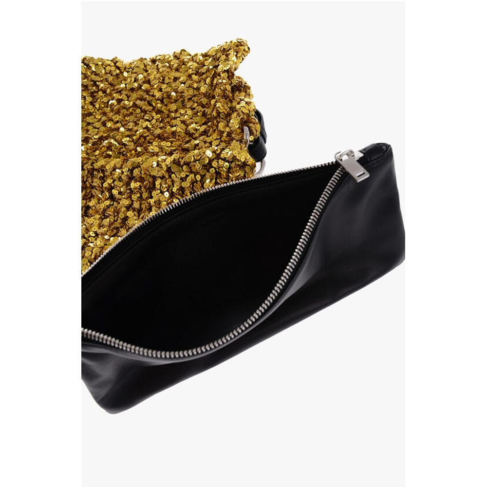 Jil Sander Knitted Shoulder Bag With Sequins
