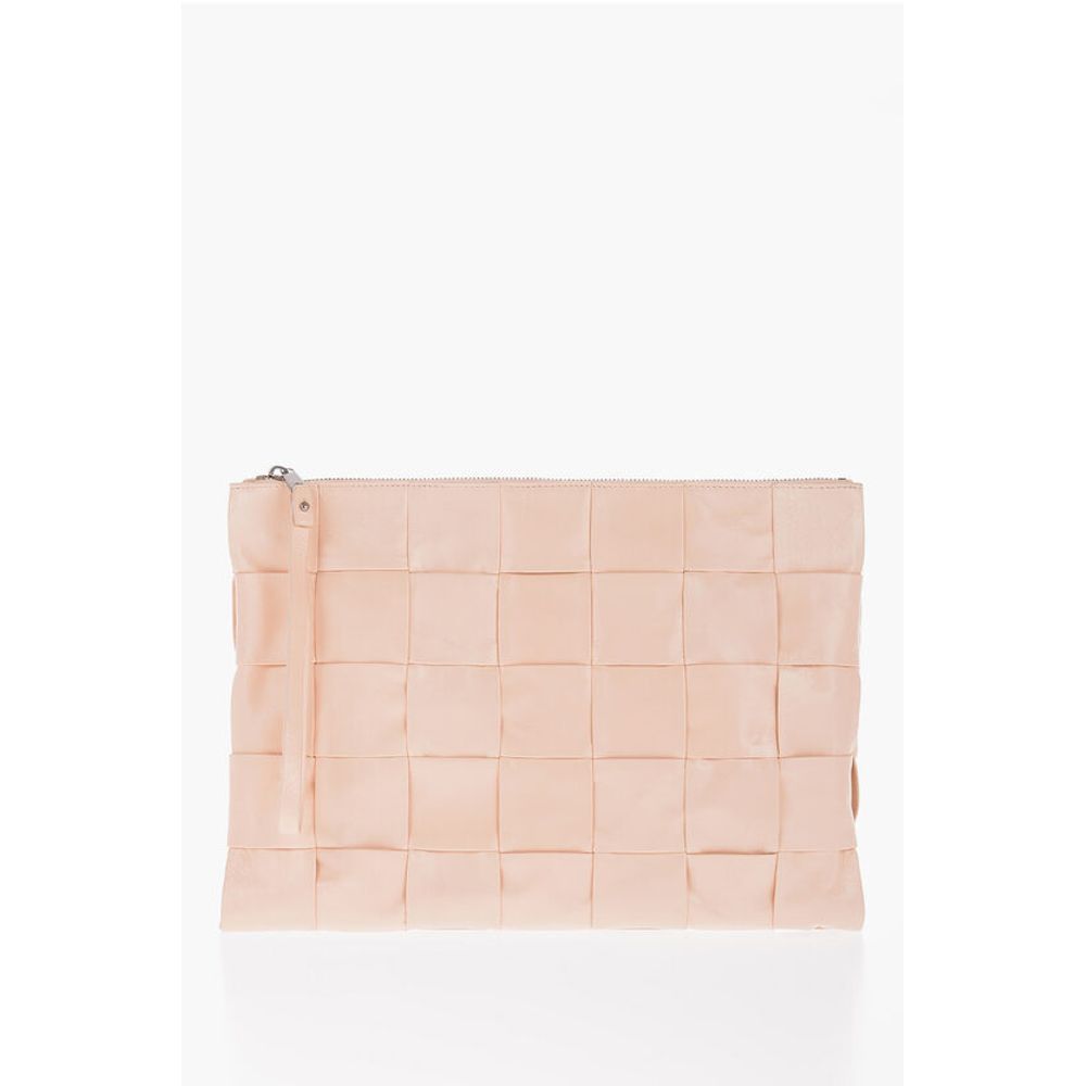Bottega Veneta Braided Design Leather Clutch