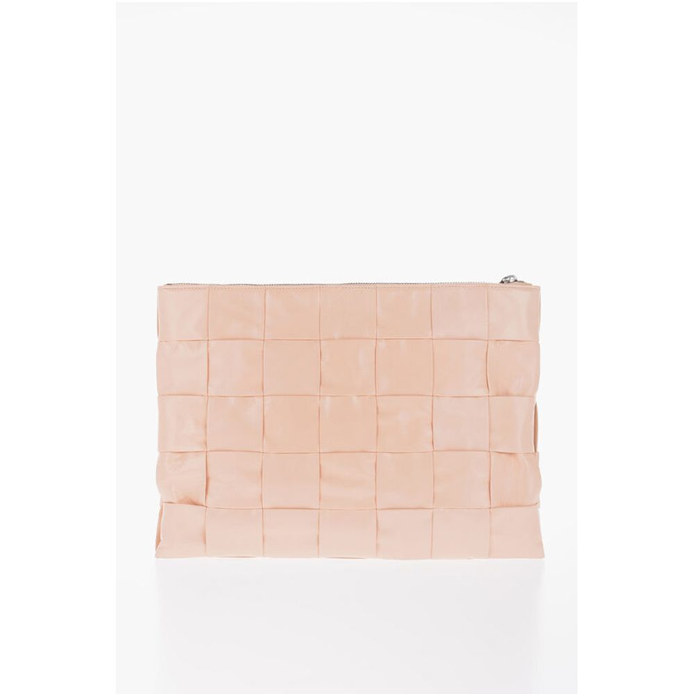 Bottega Veneta Braided Design Leather Clutch