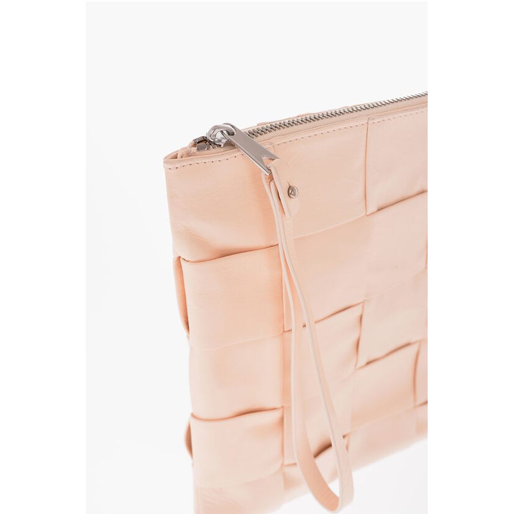 Bottega Veneta Braided Design Leather Clutch