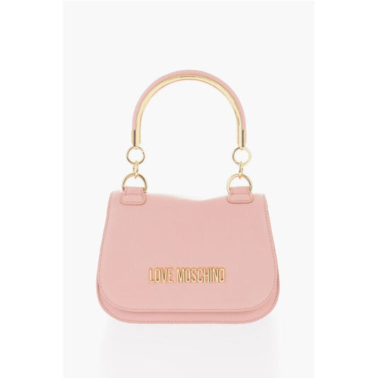 Moschino LOVE Faux Leather Handbag with Golden Handle and Removable S