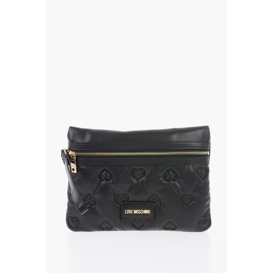 Moschino LOVE Hearts Embossed Faux Leather Handbag