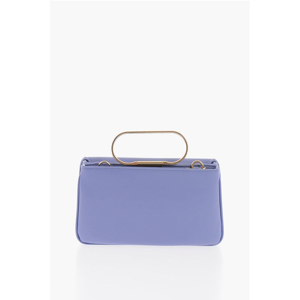 Moschino LOVE Solid Color Handbag with Removable Faux Fur Handle