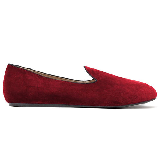 Charles Philip Red Velvet Loafer