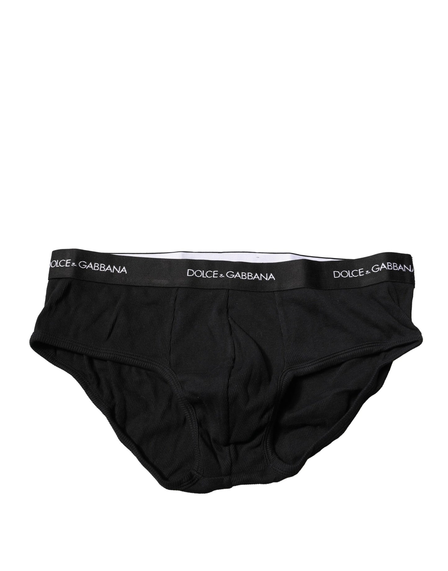 Dolce & Gabbana Black Cotton Stretch Regular Brief Underwear