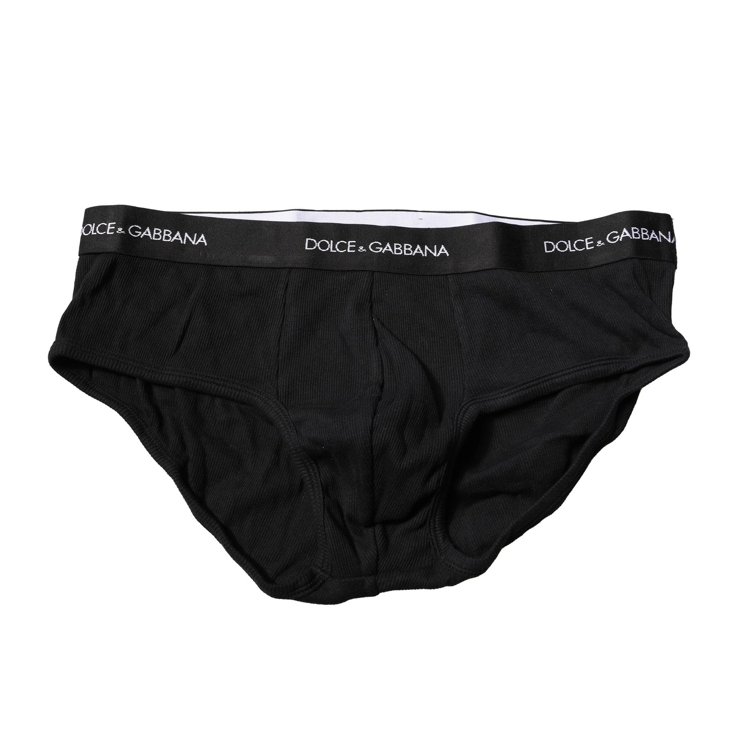 Dolce & Gabbana Black Cotton Stretch Regular Brief Underwear