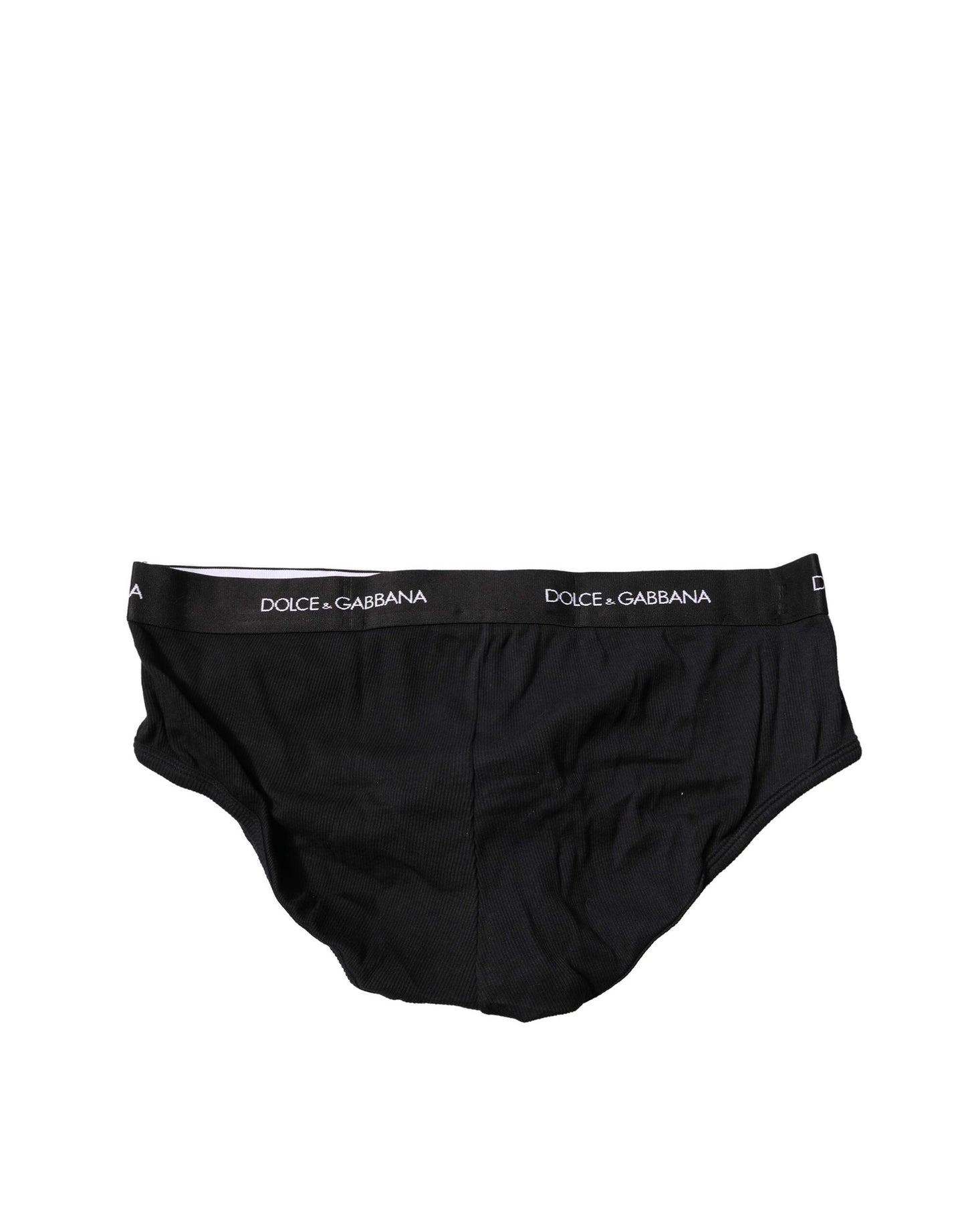 Dolce & Gabbana Black Cotton Stretch Regular Brief Underwear